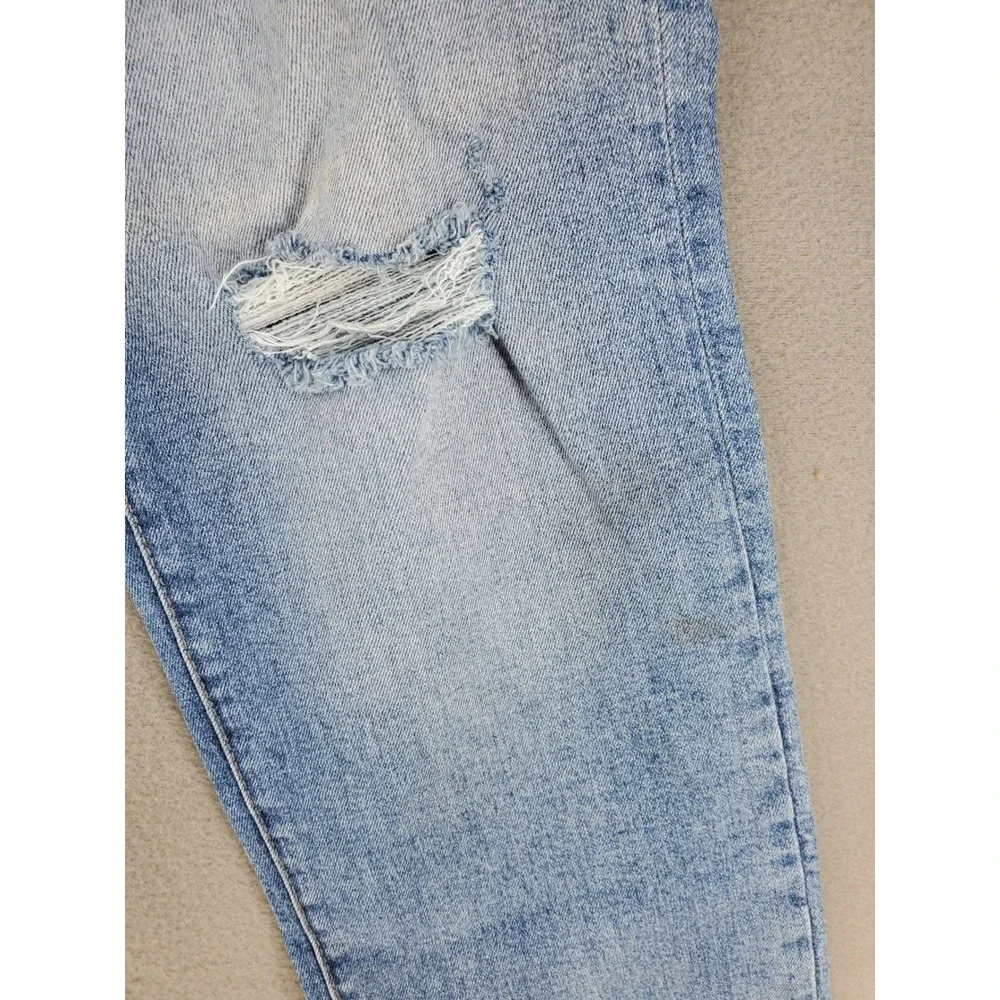 True Religion Geno Relaxed Slim Jeans Mens 38 Blue Distressed Ripped Denim